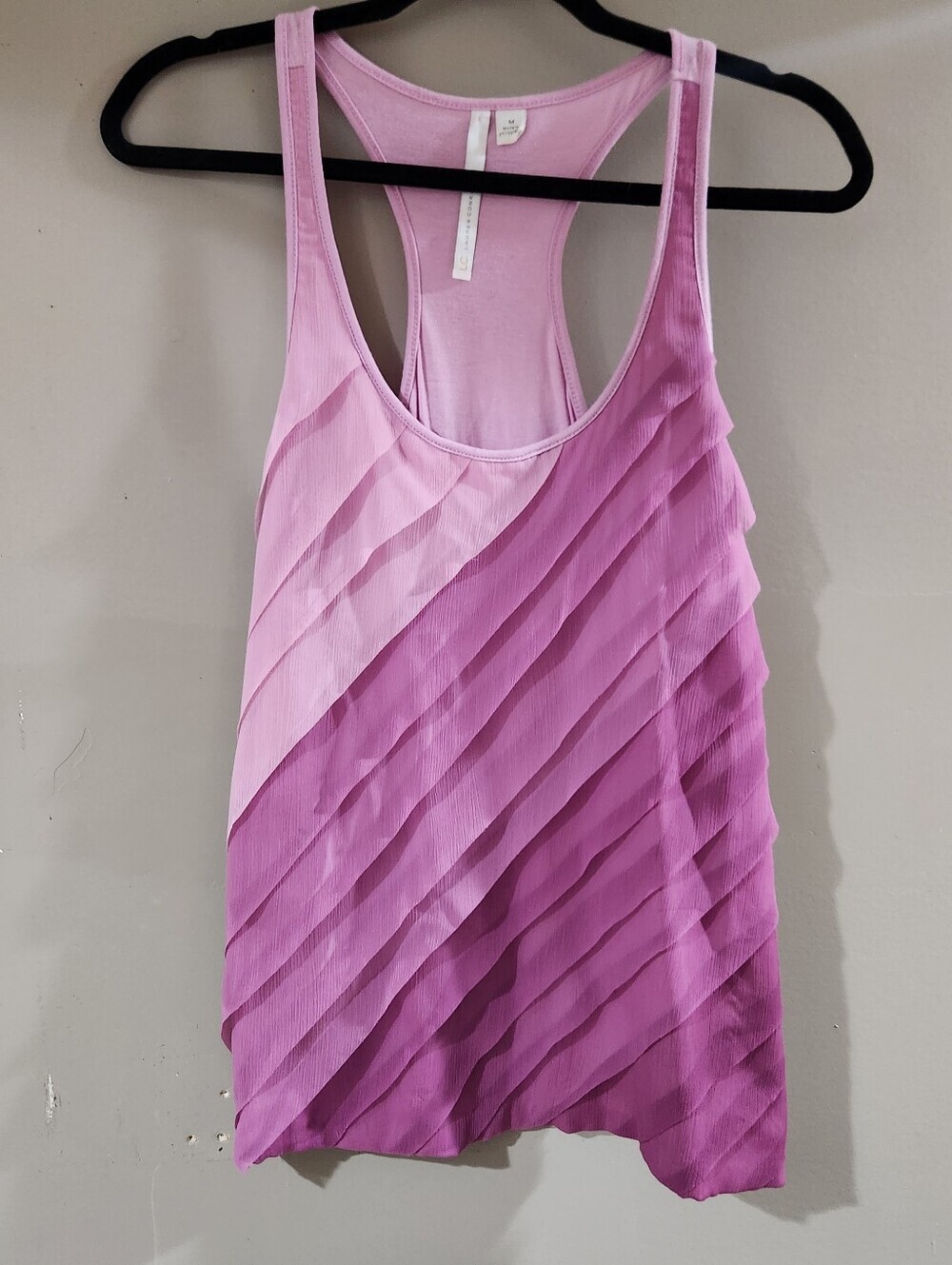 Lauren conrad ruffled pleated top pink y2k style size M